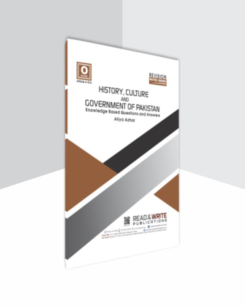 History Culture & Government of Pakistan - O Level - IGCSE - Teacher Notes