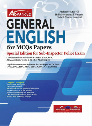 GENERAL ENGLISH For Sub inspector MCQs – Advanced Publisher